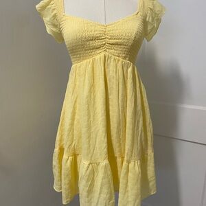 Charming Yellow Babydoll Dress